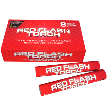 Red strobe bengal flame 8kpl/pkt