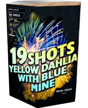 Yellow Dahlia W/ Blue Mine